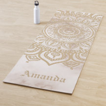 Personlig, tidlös pastellmarmor Mandala beige