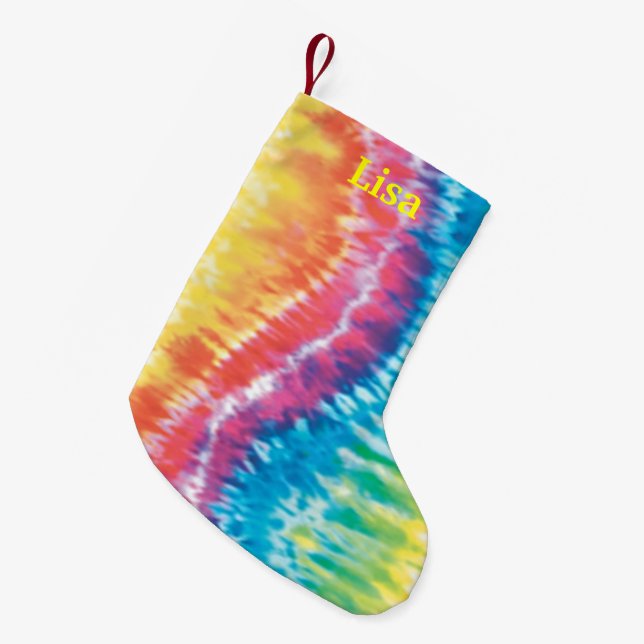 Personlig Tie Dye Julförråd Liten Julstrumpa (Framsidan (Hängande))