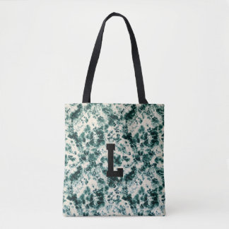 Personlig Tie Dye Monogram Canvas Tote Bag Tygkasse
