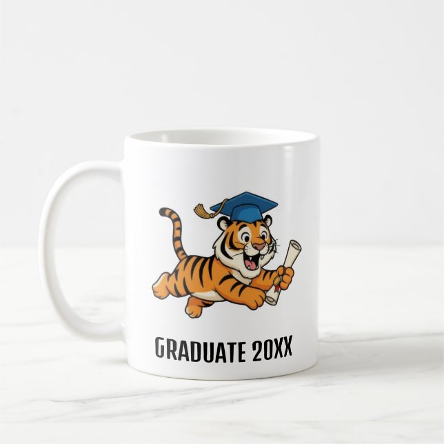 Personlig tiger-examen kaffemugg (Vänster)