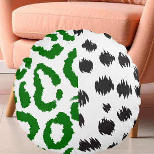 Personlig Tiger Leopard Wildlife Big Cat Print Rund Kudde