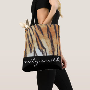 Personlig Tiger Mönster Tote Bag Tygkasse