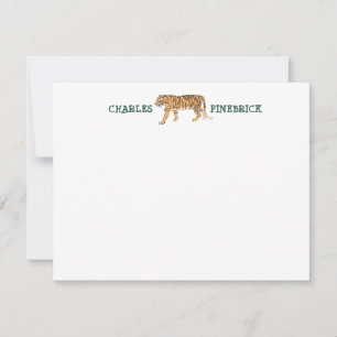 Personlig Tiger Note Card Anteckningskort