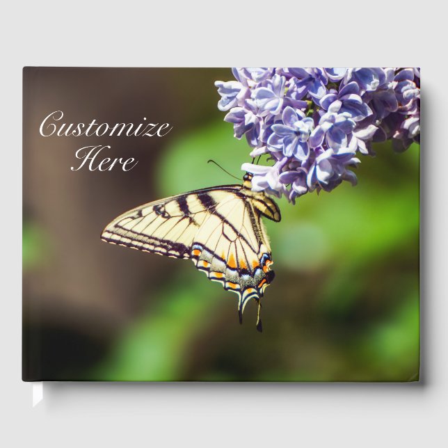 Personlig Tiger Swallowtail Butterfly Guestbook Gästböcker (Framsida)