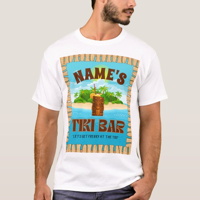 Personlig Tiki Pub T-Shirt (Framsida)