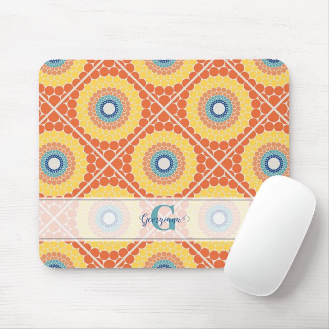 Personlig Tiled Aegean Summer Radiant Mandala Musmatta (Med mus)