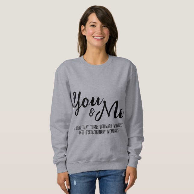 Personlig till dig och mig för henne t shirt (Hel framsida)