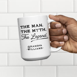 Personlig till mannen Myth Legend Gift för honom Två-Tonad Mugg