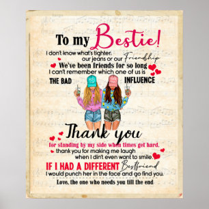 Personlig till min Bestie, vänskapskänsla för BFF Poster