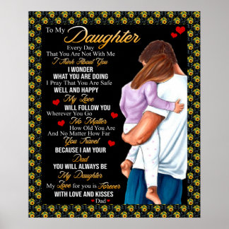 Personlig till min dotter Blanket. Poster