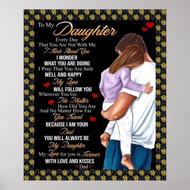 Personlig till min dotter Blanket Poster (Framsidan)