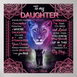 Personlig till min dotter Blanket. Poster