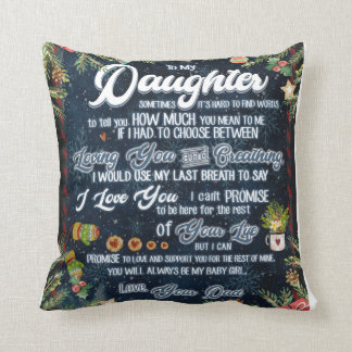Personlig till min dotter från ditt Pappa-blanket Kudde