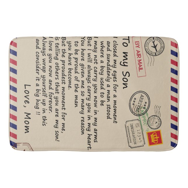 Personlig till min dotter från Mamma Badrumsmatta (Framsidan)