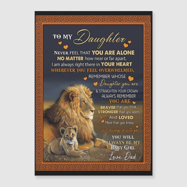 Personlig till min dotter från pappa, (Framsida)