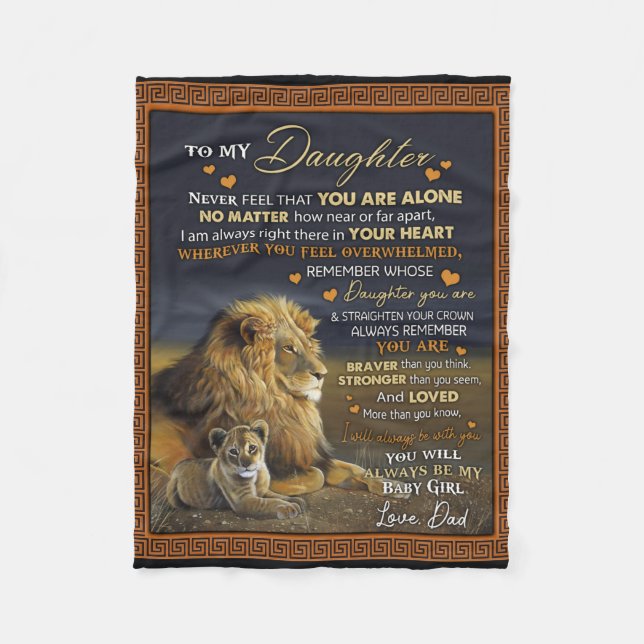 Personlig till min dotter från Pappa, Fleecefilt (Framsidan)