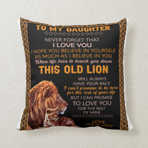 Personlig till min dotter Lejon Blanket Kudde