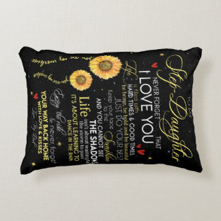 Personlig till min fotdotterblankett prydnadskudde