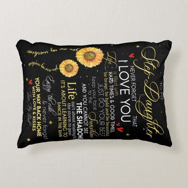 Personlig till min fotdotterblankett prydnadskudde (Framsidan)