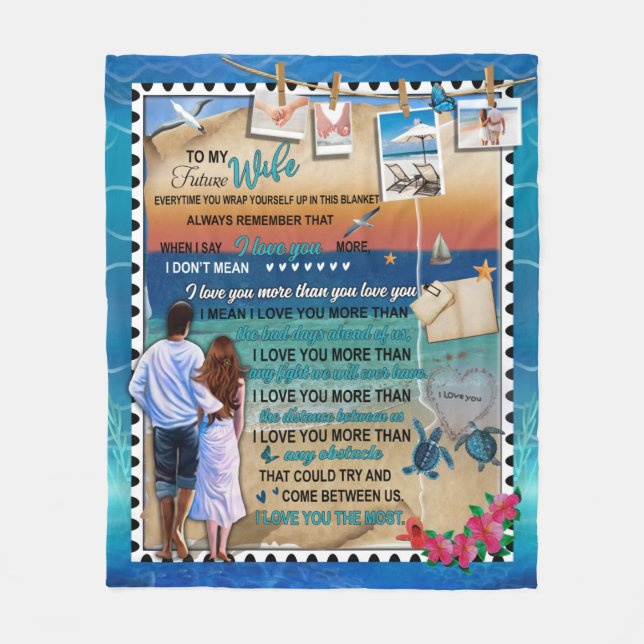 Personlig till min framtida fru från Make Fleecefilt (Framsidan)