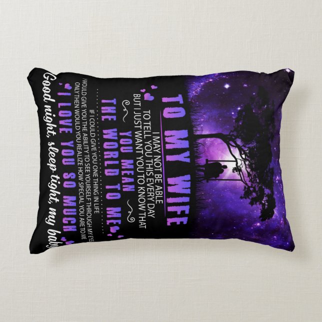 Personlig till min fru, Brev från Make Blank Prydnadskudde (Framsidan)