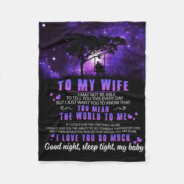 Personlig till min fru, Brev från Make Fleecefilt (Framsidan)