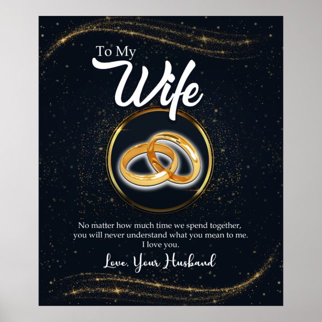 Personlig till min fru | Gåvor till Valentine Poster (Framsidan)