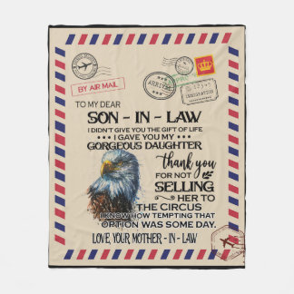 Personlig till min kära svärson Brev Fleecefilt