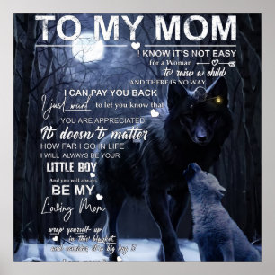 Personlig till min Mamma från min son. Poster