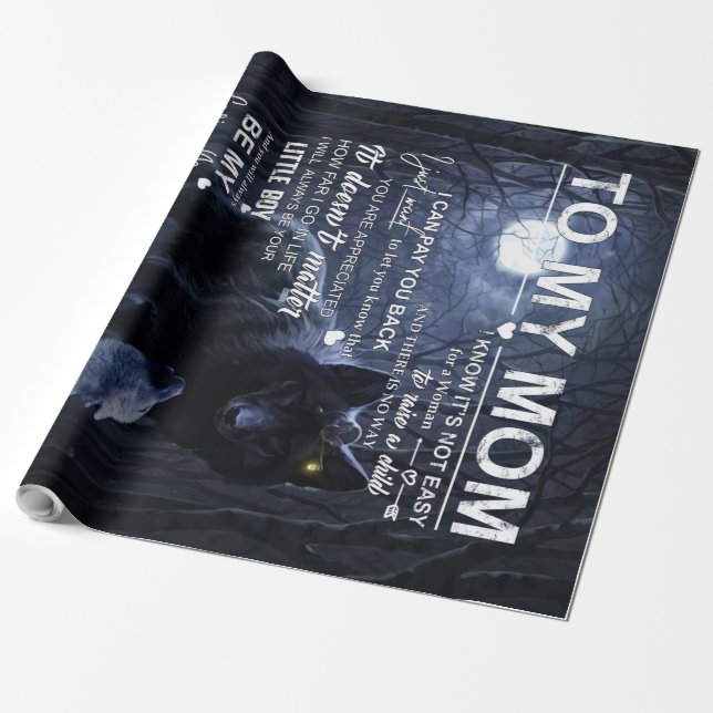 Personlig till min Mamma från min son. Presentpapper (Utrullad)