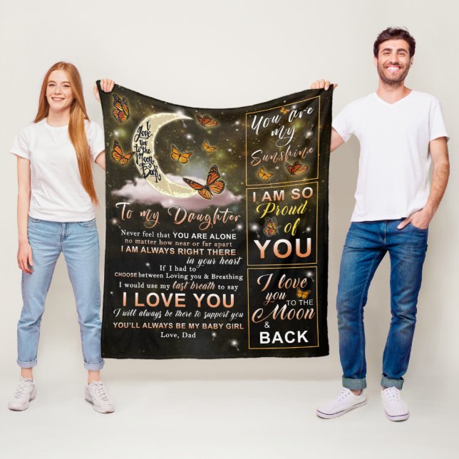 Personlig till min slaktfjäder från Pappa Fleecefilt (På plats)