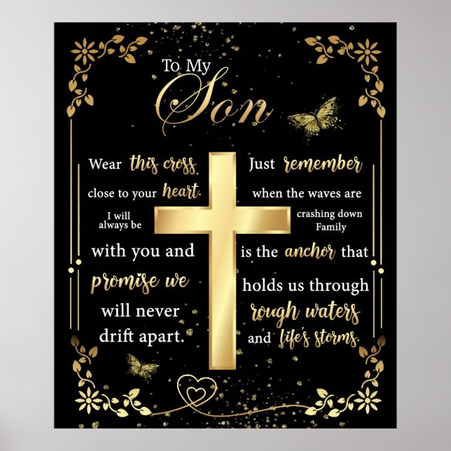 Personlig till min son Blanket Poster (Framsidan)