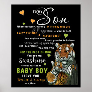 Personlig till min son från Kärlek Mamma Poster