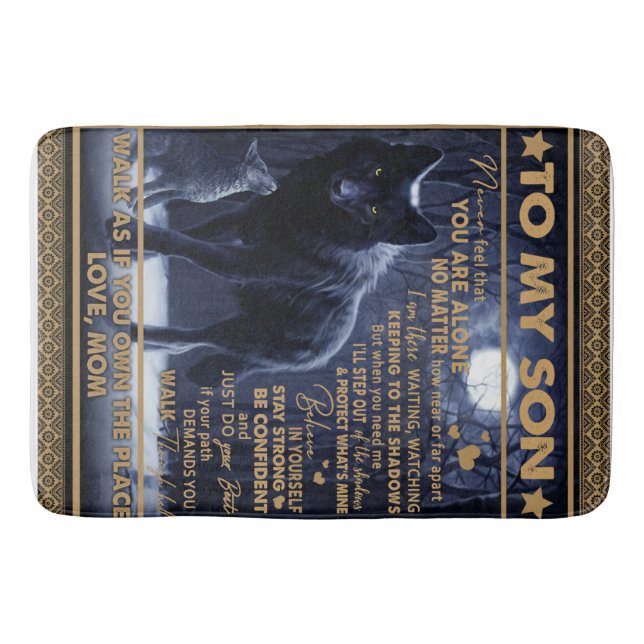 Personlig till min son, son Birthday Gift Badrumsmatta (Framsidan)