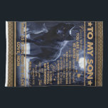 Personlig till min son, son Birthday Gift Kökshandduk<br><div class="desc">Personlig till min son, son Birthday ger en söt gåva till en speciell människa. Mönster är den bästa gåvan till vänner och familj. Det är också en perfekt-helgdag eller födelsedagspresent-idé Hundälskare, flickor, pojkar, barn, tonåringar och vuxnor på jul och nyår, Thanksgiving-dag, juldag, Mors dag, Fars dag, 4 juli, 1776 Oberoende-dag,...</div>