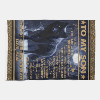Personlig till min son, son Birthday Gift Kökshandduk