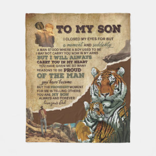 Personlig till min Son Tiger, Kärlek Brev från P Fleecefilt