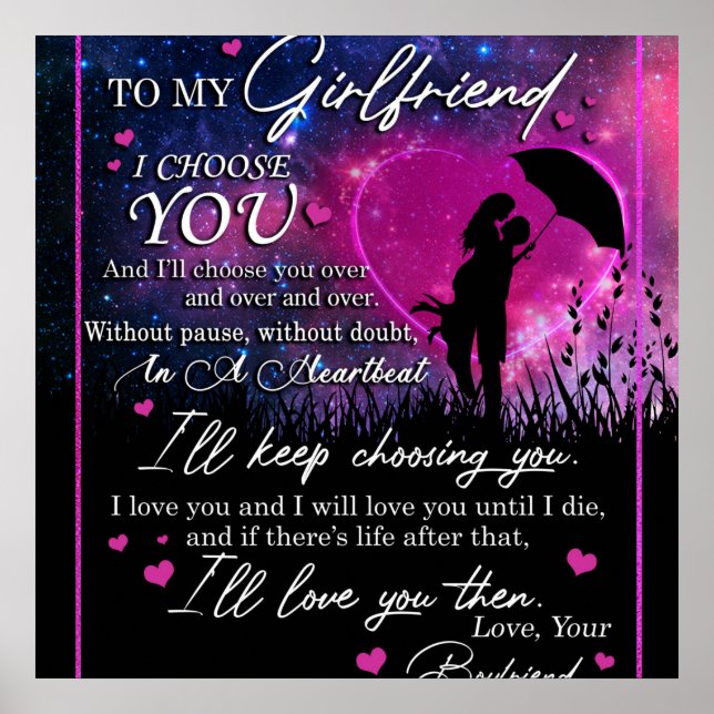 Personlig till min vackra flickvän från Boyfri Poster (Framsidan)