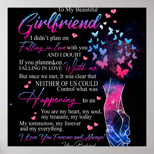 Personlig till min vackra flickvän från Boyfri Poster (Framsidan)