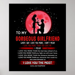 Personlig till min vackra flickvän poster