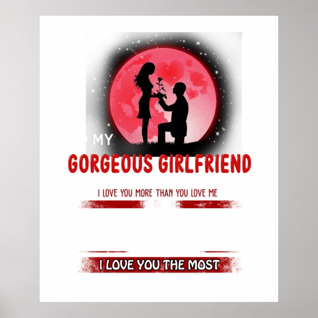 Personlig till min vackra flickvän poster (Framsidan)