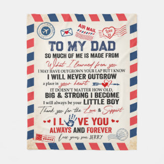 Personlig till mitt Pappa-blanksteg från Son Luft Fleecefilt