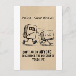 Personlig till Pappa kapten för hans livstidsvykor Vykort
