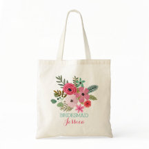 Personlig till väskan Blommigt boho tote