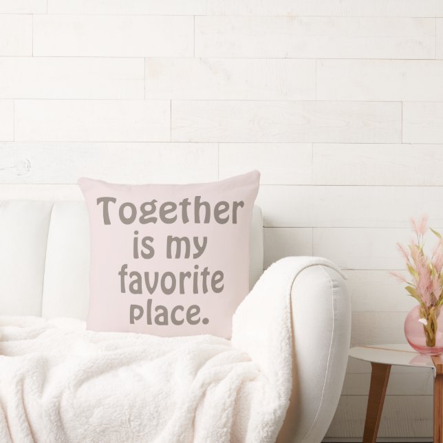 Personlig Tillammans Är Min Favoritplats Rosa Kudde (Soffa)