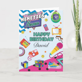 Personlig tillbaka till 90-talets Retro Birthday C Kort