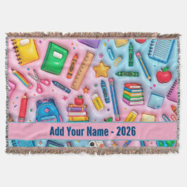 Personlig Tillbaka till skolan 2026 Filt