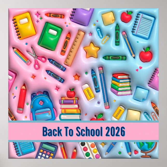 Personlig Tillbaka till skolan 2026 Poster (Framsidan)