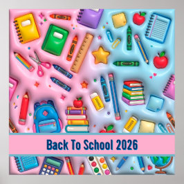 Personlig Tillbaka till skolan 2026 Poster