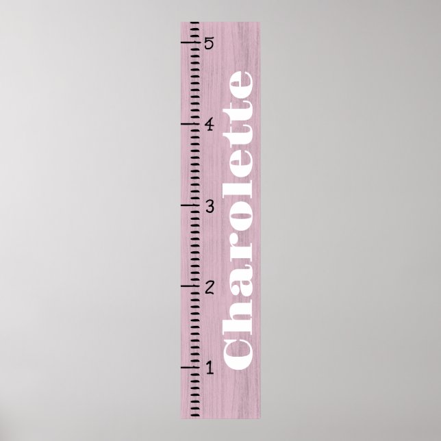 Personlig tillväxtlinjal för flickor | Min tillväx Poster (Framsidan)